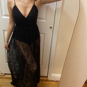 Fits like a Small - NastyGal bodysuit lace dress